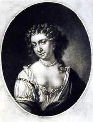Eleanor Gwynne (1650-87) ilustración de Retratos de Personajes Ilustres en la Historia Británica, grabado por Richard Earlom (1743-1822) y Charles Turner (c.1775-1857)